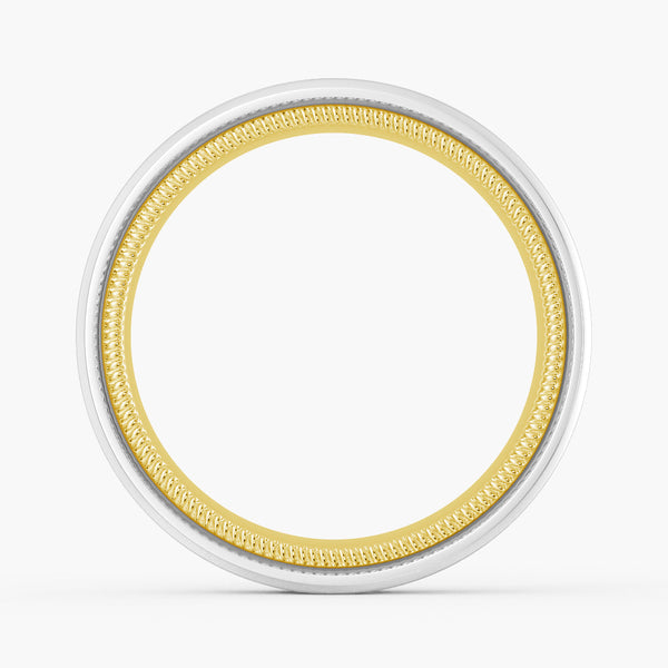 7.5mm Two Tone Matte Finish Infinity Design Men's Band