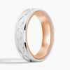 7.5mm Two Tone Matte Finish Infinity Design Men's Band