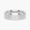 8mm Two Tone Matte Finish Princess Cut Moissanite Men's Band