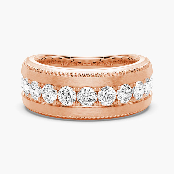 9mm Moissanite Men's Wedding Band