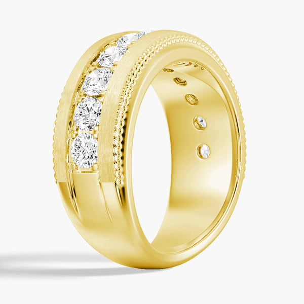 9mm Moissanite Men's Wedding Band