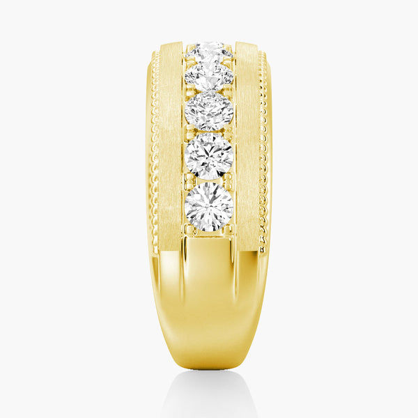 9mm Moissanite Men's Wedding Band