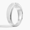 6.5mm Beveled Edge Solitaire Moissanite Men's Band