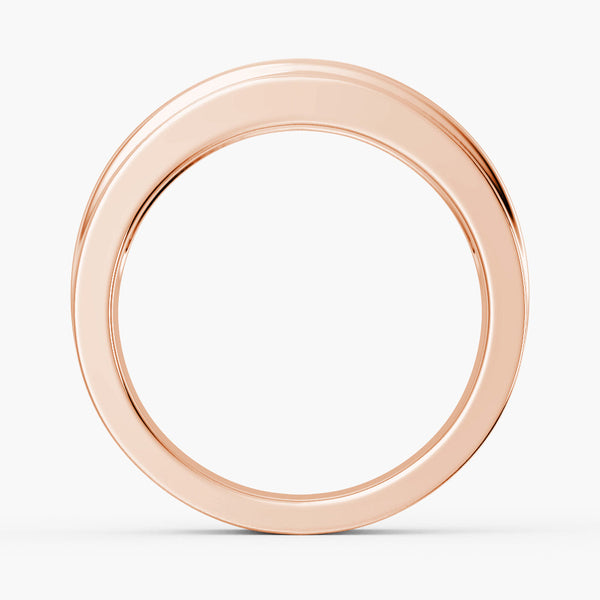 6mm Channel Set Moissanite Men's Wedding Band