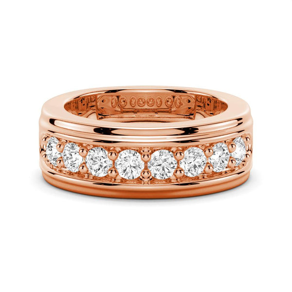 Twist Band Princess Cut Moissanite Couple's Ring Set with Men's Wedding Band