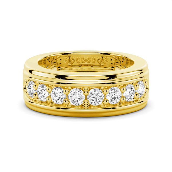 Twist Band Princess Cut Moissanite Couple's Ring Set with Men's Wedding Band