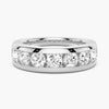 8mm Channel Set Moissanite Men's Wedding Band