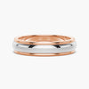 6mm Minimalist Two Tone Men's Wedding Band