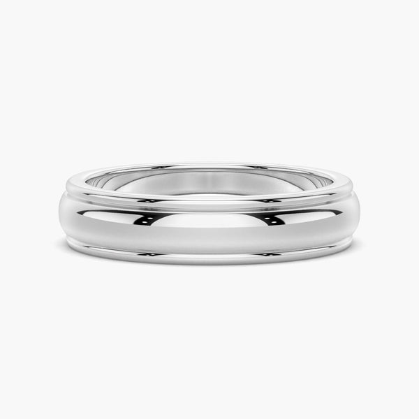 6mm Minimalist Two Tone Men's Wedding Band