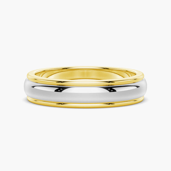 6mm Minimalist Two Tone Men's Wedding Band