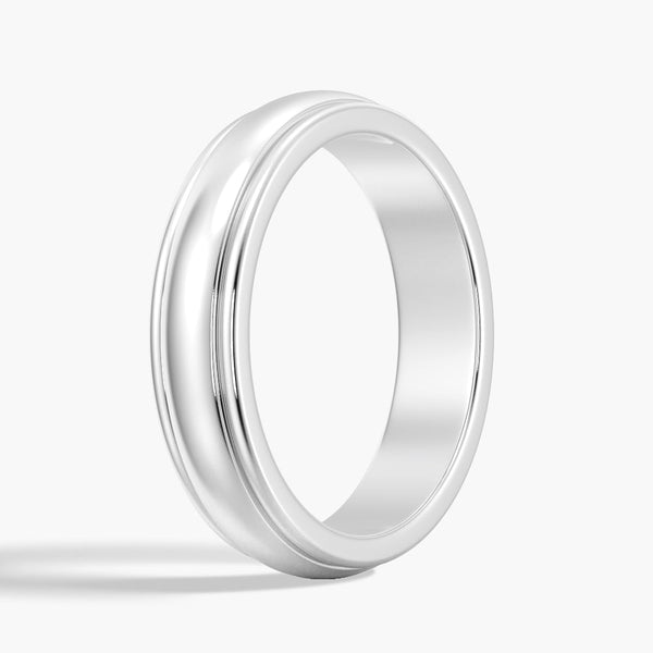 6mm Minimalist Two Tone Men's Wedding Band