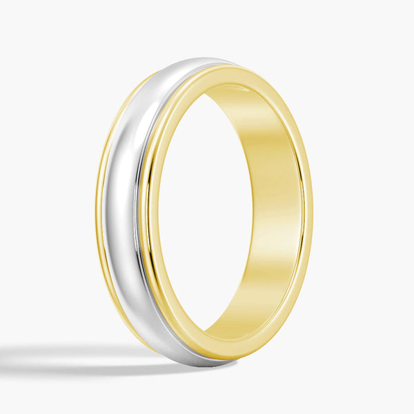 6mm Minimalist Two Tone Men's Wedding Band