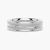 6mm Arrow Pattern Minimalist Men's Wedding Band