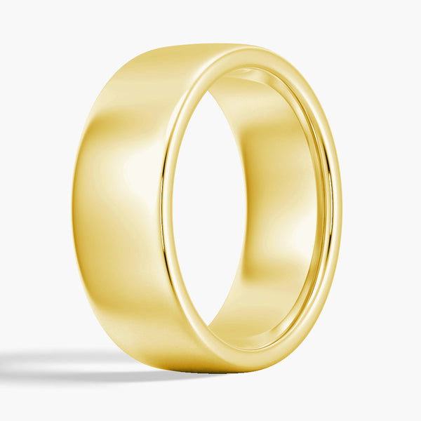 8mm Classic High Polished Flat Surface Men's Wedding Band