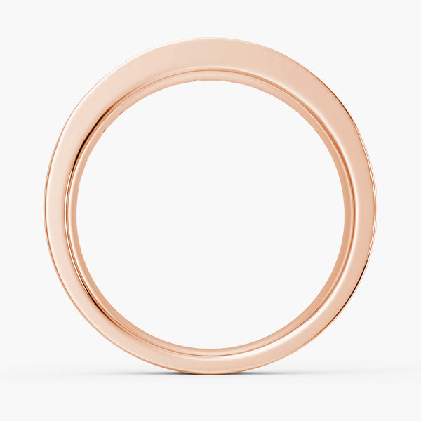 7.5mm Sapphire And Moissanite Men's Wedding Band