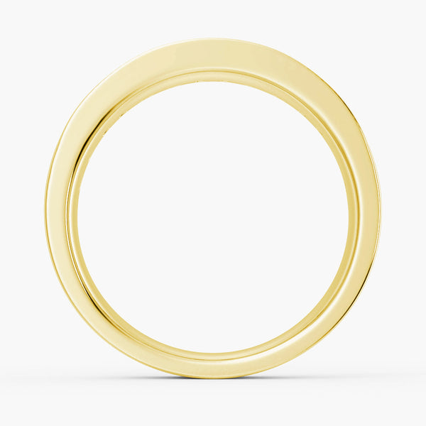 7.5mm Sapphire And Moissanite Men's Wedding Band