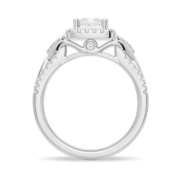 Princess Cut Moissanite Vintage Engagement Ring With Infinite Band