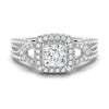 Princess Cut Moissanite Vintage Engagement Ring With Infinite Band