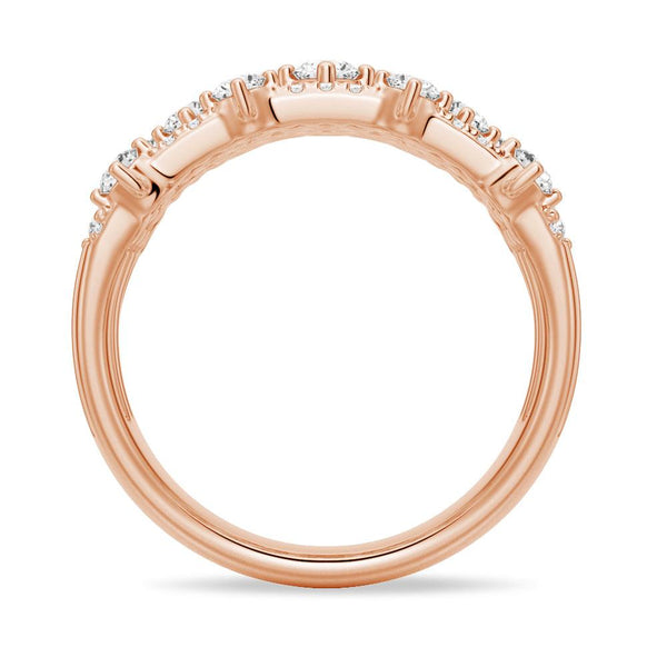 4 Row Round Cluster Moissanite Anniversary Fashion Ring