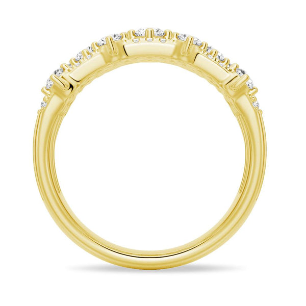 4 Row Round Cluster Moissanite Anniversary Fashion Ring