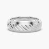 7mm Two Tone Carved Men's Wedding Band