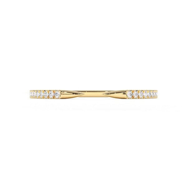 Pavé Diamonds Claw Stacking Open Ring