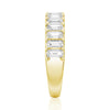 Emerald Cut Moissanite Wedding Band