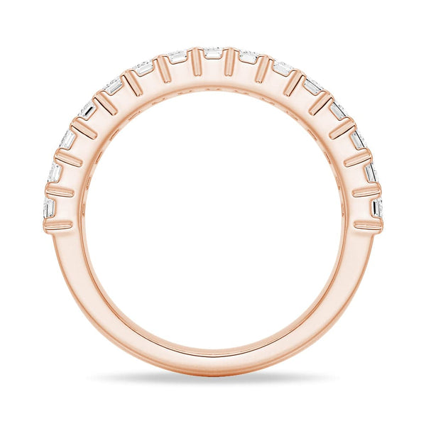 Emerald Cut Moissanite Wedding Band