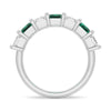 2.88ctw. Classic Lab Grown Emerald Moissanite Anniversary Band