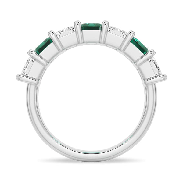 2.88ctw. Classic Lab Grown Emerald Moissanite Anniversary Band