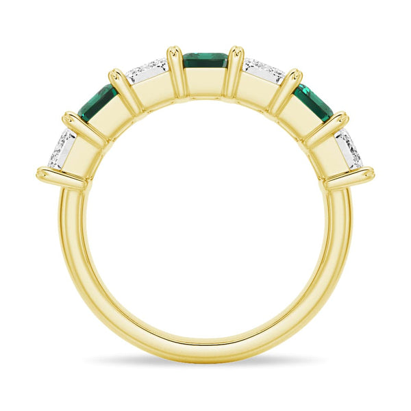 2.88ctw. Classic Lab Grown Emerald Moissanite Anniversary Band