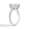 Moissanite Princess Cut Engagement Ring With Hidden Halo