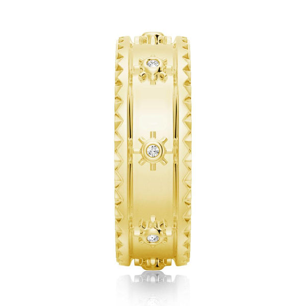 Modern Sunshine Round Cut Moissanite Fashion Ring