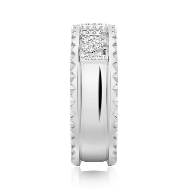 Custom Signature "I ♡ U MOM" Wedding Band