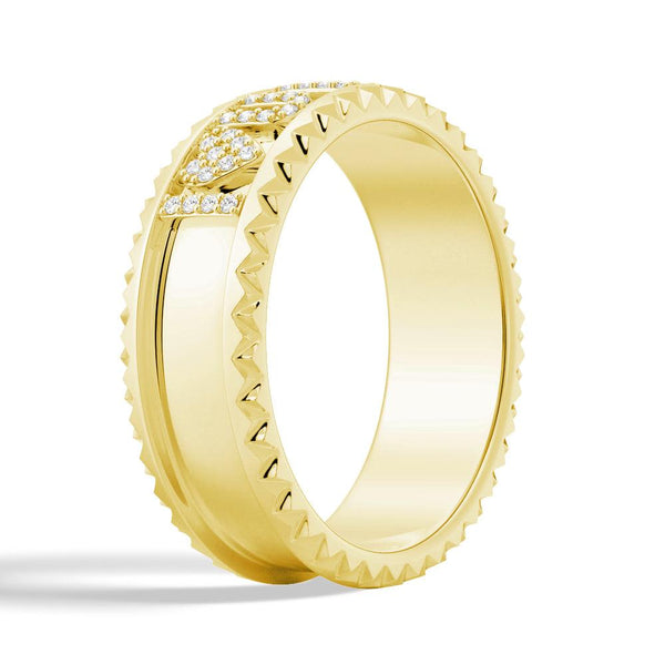 Custom Signature "I ♡ U MOM" Wedding Band