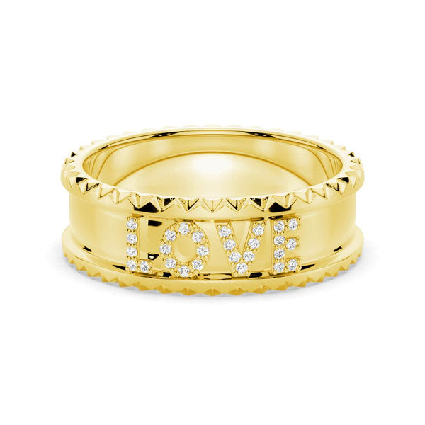 Custom Signature "LOVE" Wedding Band