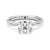 Twisted Band Round Moissanite Engagement Ring with Hidden Anniversary Stone Accent