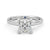 Princess Cut Moissanite Engagement Ring with Hidden Anniversary Stone and Secret Accents