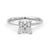 Solitaire Princess Cut Moissanite Engagement Ring with Hidden Anniversary Stone