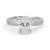 Oval Cut Moissanite Engagement Ring with Pavé Band and Hidden Anniversary Stone Accent