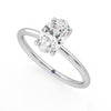 Solitaire Oval Cut Moissanite Engagement Ring with Hidden Anniversary Stone