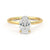 Solitaire Oval Cut Moissanite Engagement Ring with Hidden Anniversary Stone
