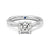 Twisted Band Cushion Cut Moissanite Engagement Ring with Hidden Anniversary Stone Accent