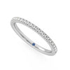 Classic Pavé Moissanite Wedding Band with Anniversary Stone Accent