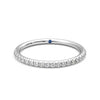 Half Eternity Pavé Set Moissanite Wedding Band with Anniversary Stone Accent