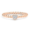Heart Shaped Lab Grown Diamond Rope Promise Ring
