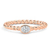 Oval Lab Grown Diamond Rope Promise Ring