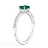 Lab Grown Emerald and Diamond Promise Ring