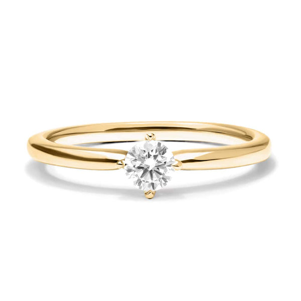 Petite Round Cut Lab Grown Diamond Solitaire Promise Ring