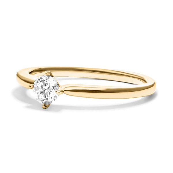 Petite Round Cut Lab Grown Diamond Solitaire Promise Ring